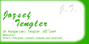 jozsef tengler business card